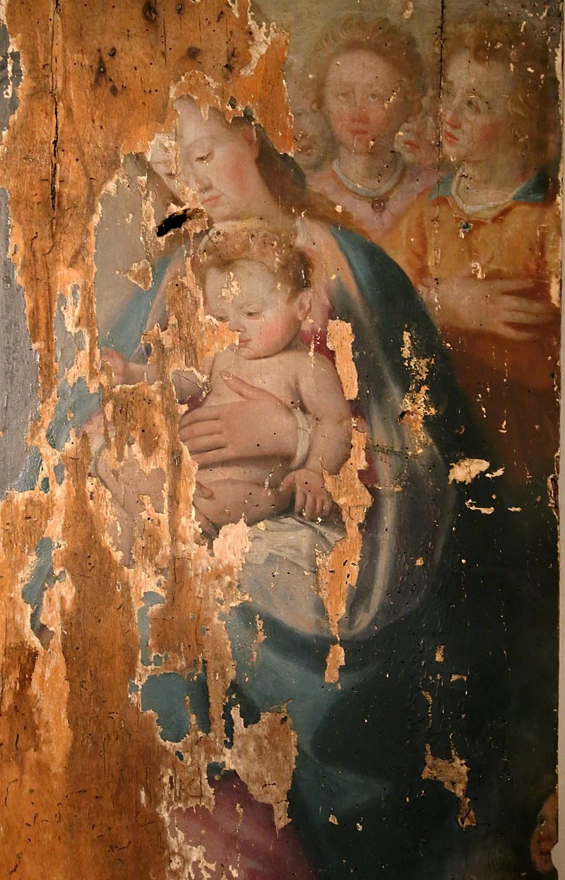 Apparizione della Madonna col Bambino a un santo - dettaglio, an Casciano in Val di Pesa